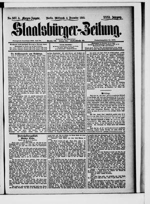 Staatsbürger-Zeitung on Dec 4, 1895
