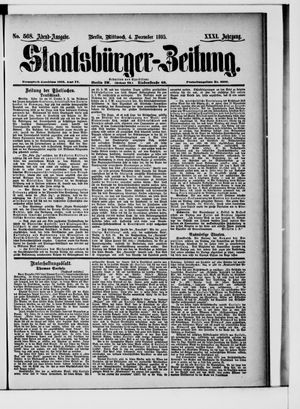 Staatsbürger-Zeitung on Dec 4, 1895