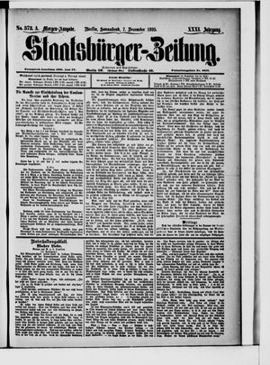 Staatsbürger-Zeitung on Dec 7, 1895