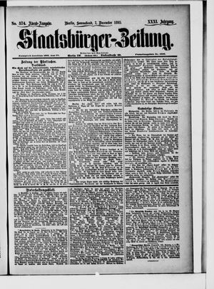 Staatsbürger-Zeitung on Dec 7, 1895