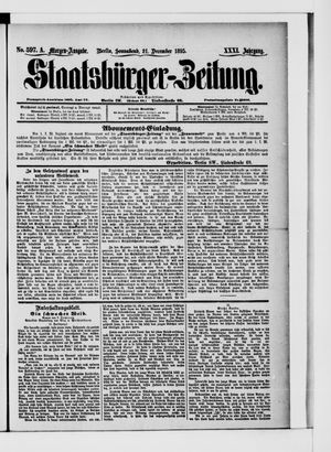 Staatsbürger-Zeitung vom 21.12.1895