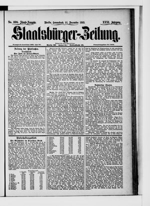 Staatsbürger-Zeitung vom 21.12.1895