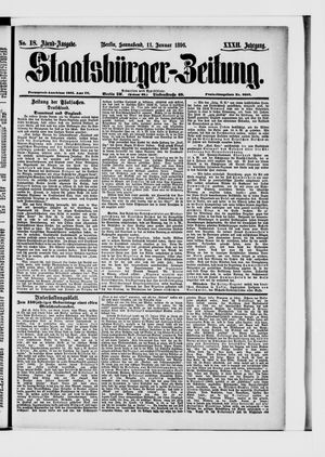 Staatsbürger-Zeitung vom 11.01.1896
