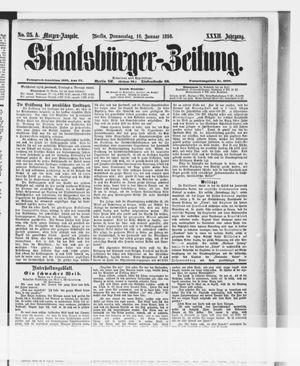 Staatsbürger-Zeitung on Jan 16, 1896