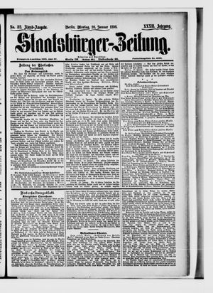 Staatsbürger-Zeitung on Jan 20, 1896