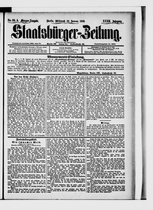 Staatsbürger-Zeitung on Jan 22, 1896