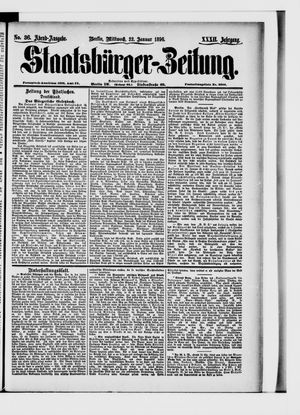 Staatsbürger-Zeitung on Jan 22, 1896
