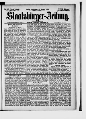 Staatsbürger-Zeitung on Jan 23, 1896