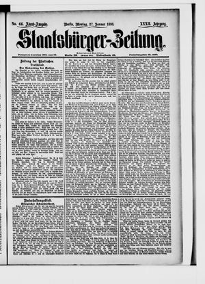 Staatsbürger-Zeitung on Jan 27, 1896