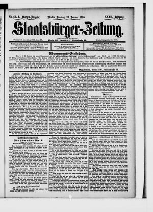 Staatsbürger-Zeitung on Jan 28, 1896