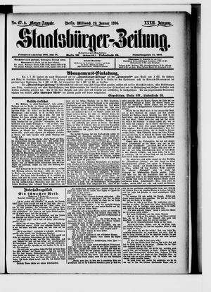 Staatsbürger-Zeitung on Jan 29, 1896