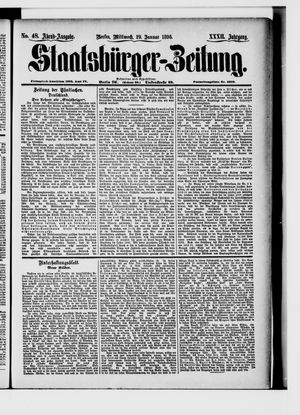 Staatsbürger-Zeitung on Jan 29, 1896