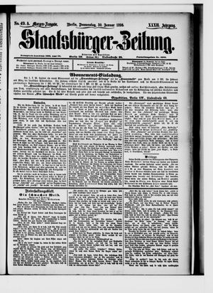 Staatsbürger-Zeitung on Jan 30, 1896