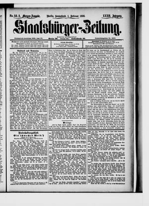 Staatsbürger-Zeitung vom 01.02.1896