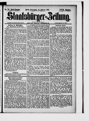 Staatsbürger-Zeitung on Feb 13, 1896