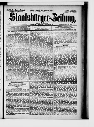Staatsbürger-Zeitung on Feb 14, 1896