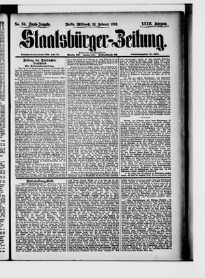 Staatsbürger-Zeitung on Feb 19, 1896