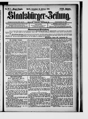 Staatsbürger-Zeitung on Feb 22, 1896