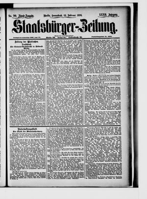 Staatsbürger-Zeitung on Feb 22, 1896