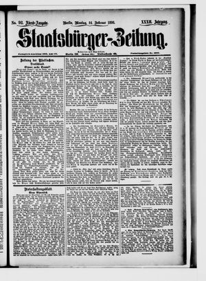 Staatsbürger-Zeitung on Feb 24, 1896