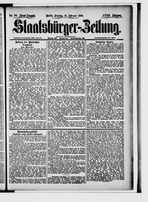 Staatsbürger-Zeitung on Feb 25, 1896