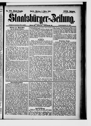 Staatsbürger-Zeitung on Mar 2, 1896