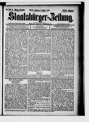Staatsbürger-Zeitung on Mar 3, 1896