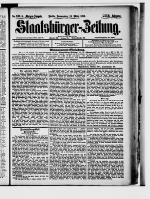 Staatsbürger-Zeitung on Mar 19, 1896