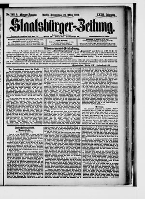 Staatsbürger-Zeitung on Mar 26, 1896