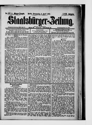 Staatsbürger-Zeitung on Apr 2, 1896