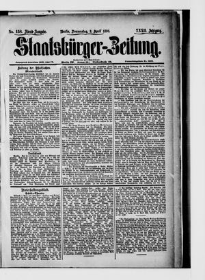 Staatsbürger-Zeitung on Apr 2, 1896