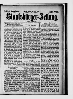 Staatsbürger-Zeitung on Apr 3, 1896
