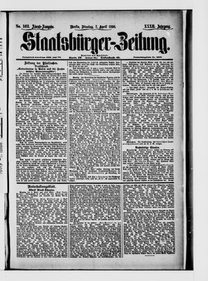 Staatsbürger-Zeitung on Apr 7, 1896