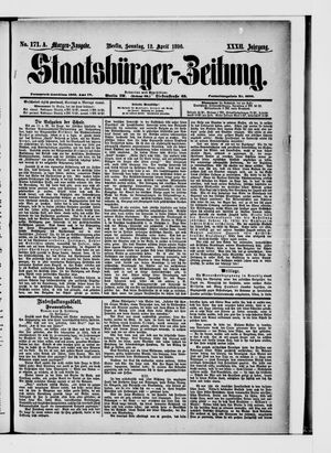 Staatsbürger-Zeitung on Apr 12, 1896