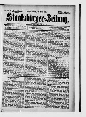 Staatsbürger-Zeitung on Apr 14, 1896