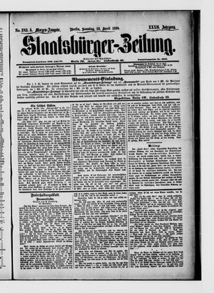 Staatsbürger-Zeitung on Apr 19, 1896