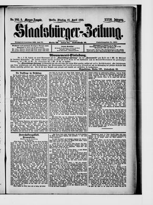 Staatsbürger-Zeitung on Apr 21, 1896