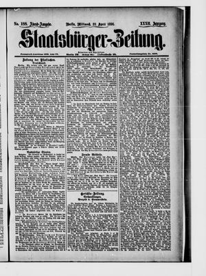 Staatsbürger-Zeitung vom 22.04.1896