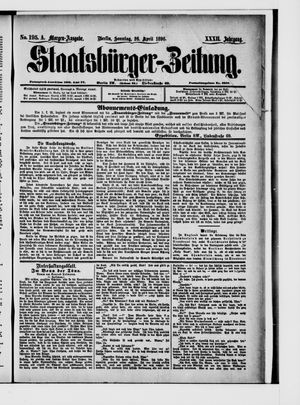 Staatsbürger-Zeitung on Apr 26, 1896