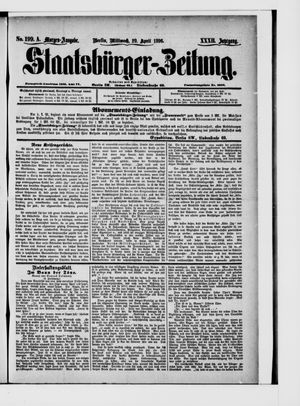 Staatsbürger-Zeitung on Apr 29, 1896