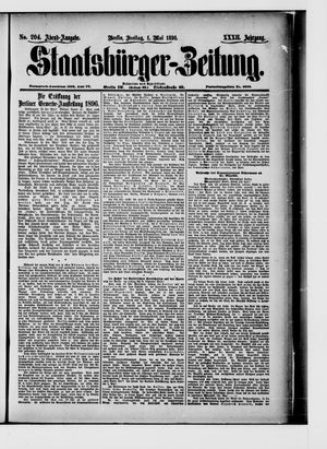 Staatsbürger-Zeitung on May 1, 1896