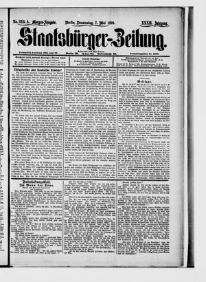 Staatsbürger-Zeitung on May 7, 1896