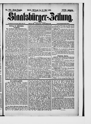 Staatsbürger-Zeitung on May 13, 1896