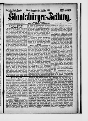 Staatsbürger-Zeitung on May 23, 1896