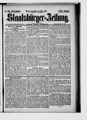 Staatsbürger-Zeitung on May 30, 1896