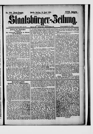 Staatsbürger-Zeitung on Jun 19, 1896