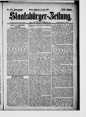 Staatsbürger-Zeitung vom 15.07.1896