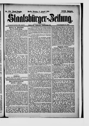 Staatsbürger-Zeitung on Aug 11, 1896