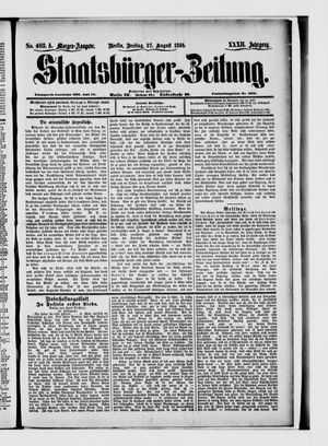 Staatsbürger-Zeitung on Aug 28, 1896