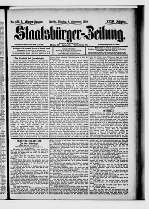Staatsbürger-Zeitung vom 08.09.1896